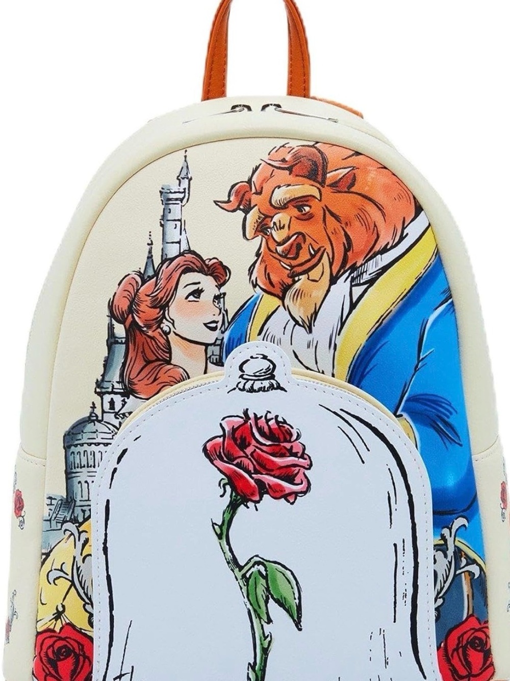 Loungefly Beauty and the Beast Couple Rose Mini Backpack